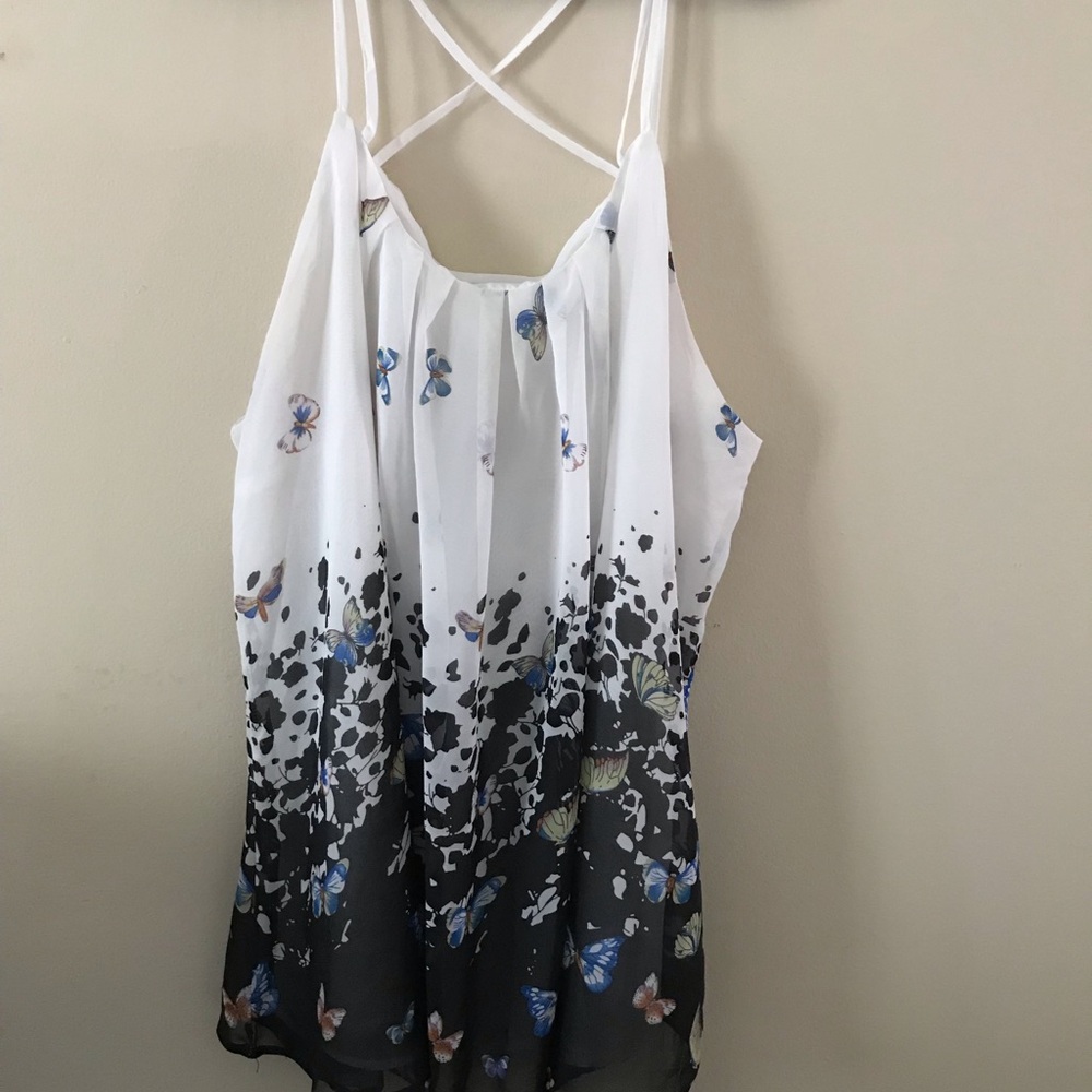 Rose Gal Cute Butterfly Top 5xl ( US 24 )